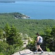 Darlene strolling the summit of Beehive.