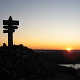 Sun setting while we're on Gilmore Peak.