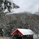 Mt Liberty and the Pemigewasset cover bridge.