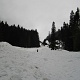 Avalanche carved the snowfield into a river. <Photo by Kim>