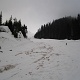 Looked like an enormous bulldozer plowed through the snowfield. <Photo by Kim>