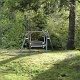 View outside of our cabin. There was a stream ran along the yard.