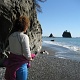 With the tide going out, Kim and I took a stroll down the beach.