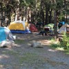 The tent city.