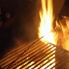 Late night grill sausages for snacks.