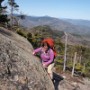 This was the most challenging section. We passed our poles to Jen, and used all fours to make our way over.