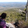 Kim looking back at the Carter Ledge.