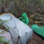 Found a semi established campsite way in the woods.