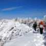 Cool traverse back to the summit.