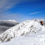 Cool traverse back to the summit.