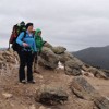 Jen and Kim on the summit of Liberty. Lincoln in the distance.