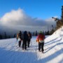 We took the ski trail down.