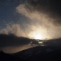 You can see the sun behind the cloud.