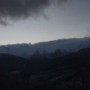 A blanket of clouds covered over the ridge.