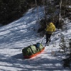 The sled is taking over.