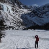 Sue scouting out the gullies.