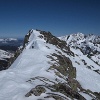 Looking back at Pamola and Chimney Peak from the end of Knife Edge.