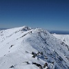 Heading to the false summit, the Baxter summit is the farther one.