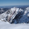 The red line is the Chimney Gully route.